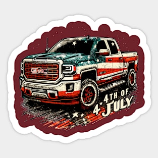 4th Of July, GMC Sierra Sticker